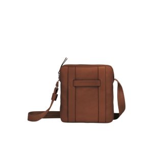 Torba Crossbody Longchamp M Skórzane Brązowe | 9150-PTMUW