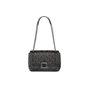 Torba Crossbody Longchamp M Skórzane Czarne | 1735-ALWCQ
