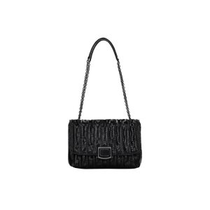 Torba Crossbody Longchamp M Skórzane Czarne | 8971-GLCAO
