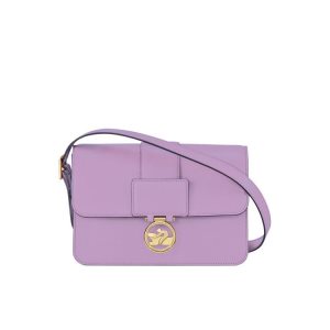 Torba Crossbody Longchamp M Skórzane Fioletowe | 4532-ILKZU