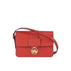 Torba Crossbody Longchamp M Skórzane Pomarańczowe | 2967-YIRJS