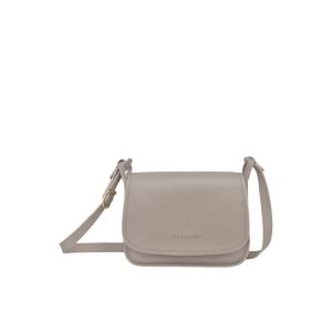 Torba Crossbody Longchamp M Turtledove Skórzane Szare | 0523-BZUXS