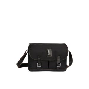 Torba Crossbody Longchamp Płócienne Czarne | 5142-LVGHF