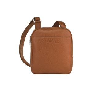 Torba Crossbody Longchamp S Caramel Skórzane Brązowe | 5983-DRZFP