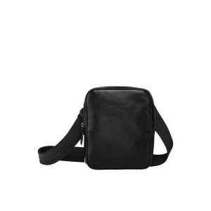 Torba Crossbody Longchamp S Skórzane Czarne | 0687-ZMDFA