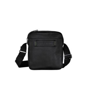 Torba Crossbody Longchamp S Skórzane Czarne | 1765-VWYCQ