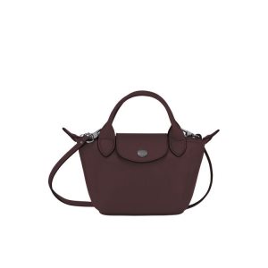 Torba Crossbody Longchamp Skórzane Bordowe | 2185-GINPT