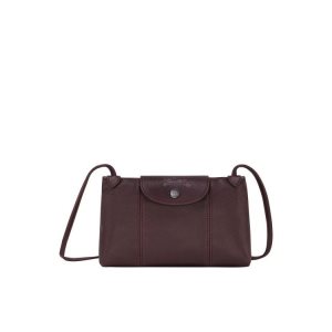 Torba Crossbody Longchamp Skórzane Bordowe | 5428-LPFNE
