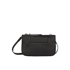 Torba Crossbody Longchamp Skórzane Czarne | 6219-OCIGN