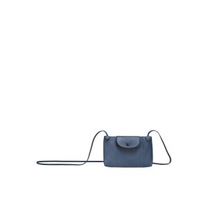 Torba Crossbody Longchamp Skórzane Niebieskie | 2384-ZYKXA