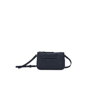 Torba Crossbody Longchamp Skórzane Niebieskie | 3675-RJZXL