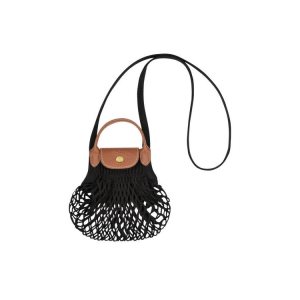 Torba Crossbody Longchamp Xs Płócienne Czarne | 6513-JLFQC