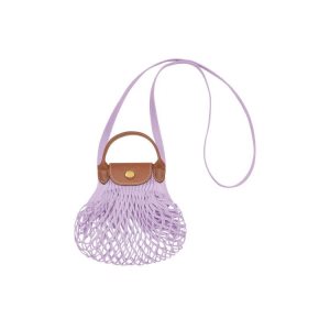 Torba Crossbody Longchamp Xs Płócienne Fioletowe | 6571-WMXBR