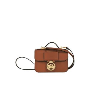 Torba Crossbody Longchamp Xs Skórzane Brązowe | 8462-MJAHL