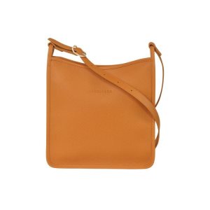 Torba Crossbody Longchamp Zipped L Saffron Skórzane Pomarańczowe | 7518-MFNCY