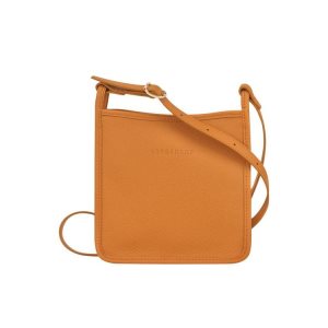 Torba Crossbody Longchamp Zipped S Saffron Skórzane Pomarańczowe | 3871-OCIGV
