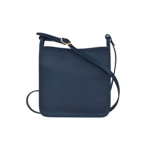 Torba Crossbody Longchamp Zipped S Skórzane Granatowe | 3706-MAHNP