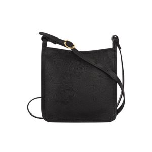 Torba Crossbody Longchamp Zipped S Skórzane Czarne | 6527-YHOQE