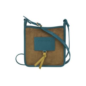 Torba Crossbody Longchamp Zipped S Skórzane Khaki | 6841-ATMOY