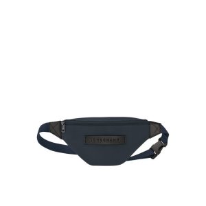 Torba Na Talię Longchamp Płócienne Granatowe | 3852-VFSUB