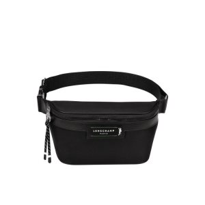 Torba Na Talię Longchamp Recycled canvas Czarne | 6027-IQXSR