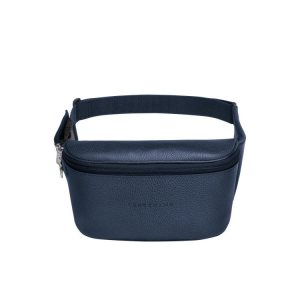 Torba Na Talię Longchamp Skórzane Granatowe | 3947-TMABX