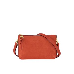 Torby Mini Longchamp Pouch Marmelade Skórzane Pomarańczowe | 3750-IKPAB