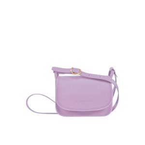 Torby Mini Longchamp S Skórzane Fioletowe | 3507-ROYFZ