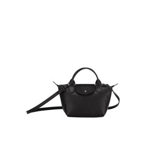 Torby Mini Longchamp Xs Skórzane Czarne | 1908-HCBNK