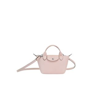 Torby Mini Longchamp Xs Skórzane Różowe | 8560-CYQPW