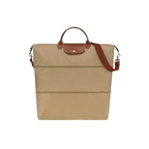 Torby Podróżne Longchamp Expandable Desert Recycled canvas Khaki | 0792-GMVJO