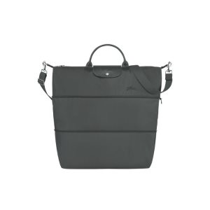 Torby Podróżne Longchamp Expandable Recycled canvas Jasny Szare | 2541-JSELB