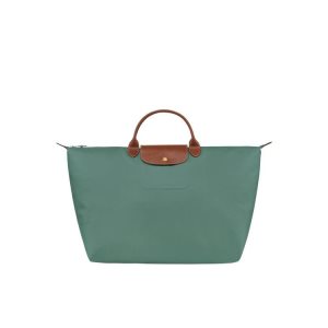 Torby Podróżne Longchamp L Recycled canvas Szare Zielone | 0912-KPHOC