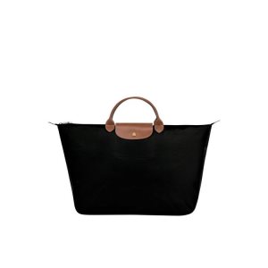 Torby Podróżne Longchamp L Recycled canvas Czarne | 1864-PDWBS
