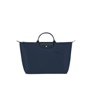 Torby Podróżne Longchamp L Recycled canvas Granatowe | 6109-WNAGS