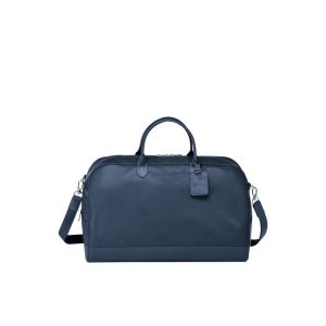 Torby Podróżne Longchamp L Skórzane Granatowe | 3568-XWJGB
