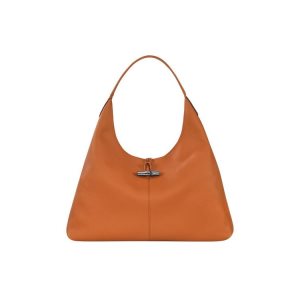 Torby Przez Ramię Longchamp Hobo Xl Saffron Skórzane Pomarańczowe | 9753-PIYNL