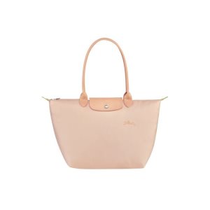 Torby Przez Ramię Longchamp L Flowers Recycled canvas Głęboka Różowe | 6157-BIGRL
