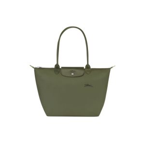Torby Przez Ramię Longchamp L Forest Recycled canvas Zielone | 4925-PQBIY