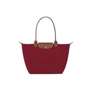 Torby Przez Ramię Longchamp L Recycled canvas Czerwone | 0627-QULNO