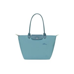 Torby Przez Ramię Longchamp L Thunderstorm Recycled canvas Niebieskie | 5723-RGYLB