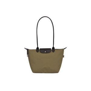 Torby Przez Ramię Longchamp Long Recycled canvas Khaki | 4731-TIUOV