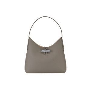 Torby Przez Ramię Longchamp M Turtledove Skórzane Szare | 0794-TMDKJ