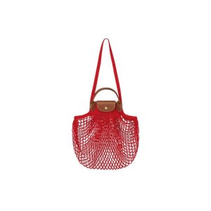 Torby Przez Ramię Longchamp Płócienne Czerwone | 5081-NRZTL