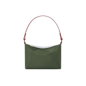 Torby Przez Ramię Longchamp Płócienne Khaki | 6709-KFTLY