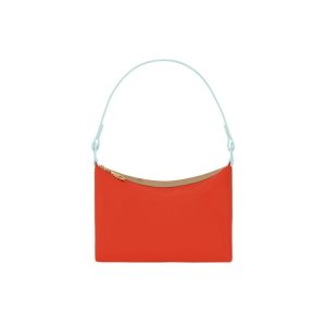 Torby Przez Ramię Longchamp Płócienne Pomarańczowe | 1249-MYQWG