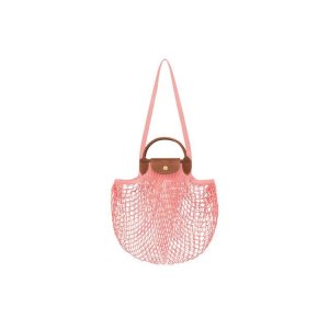 Torby Przez Ramię Longchamp Płócienne Różowe | 8573-NPJDR