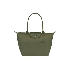 Torby Przez Ramię Longchamp S Forest Recycled canvas Zielone | 4573-FJQRK