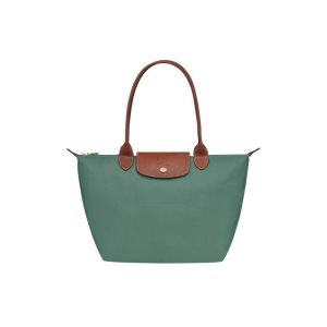 Torby Przez Ramię Longchamp S Recycled canvas Szare Zielone | 1934-ISLMN