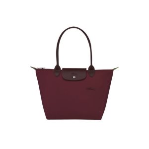 Torby Przez Ramię Longchamp S Recycled canvas Bordowe | 3168-QYFNW